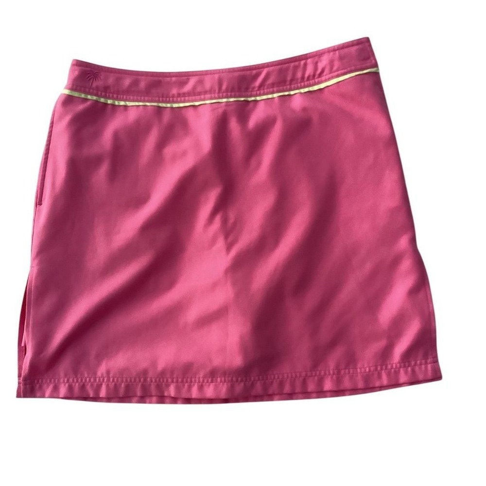 Lilly‎ Pulitzer Women's Pink Skort Size 8 Short Casual Summer with Yellow Piping